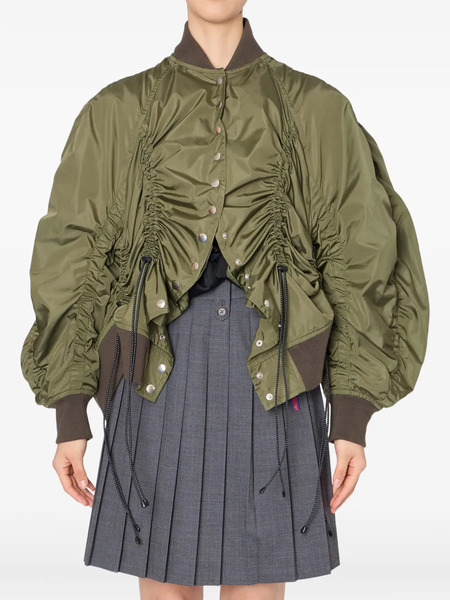  Kolor Button-fastening Bomber Jacket - Green 
