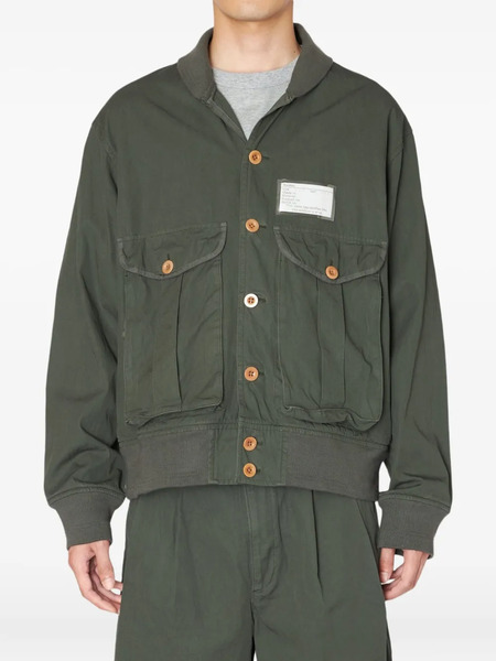  Kolor Buttoned Patch-pocket Jacket - Green 