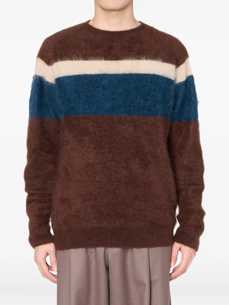  Kolor Cashmere Striped Sweater - Brown 