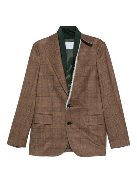  Kolor Checked Single-breasted Blazer - Green 