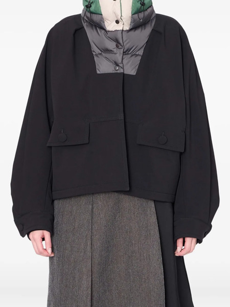  Kolor Colour-block Coat - Black 