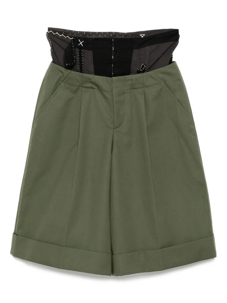  Kolor Double-layered Shorts - Green 
