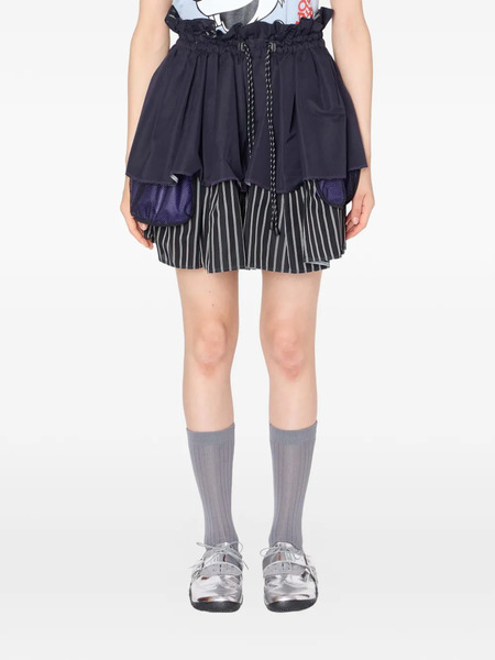  Kolor Drawstring Layered Midi Skirt - Blue 