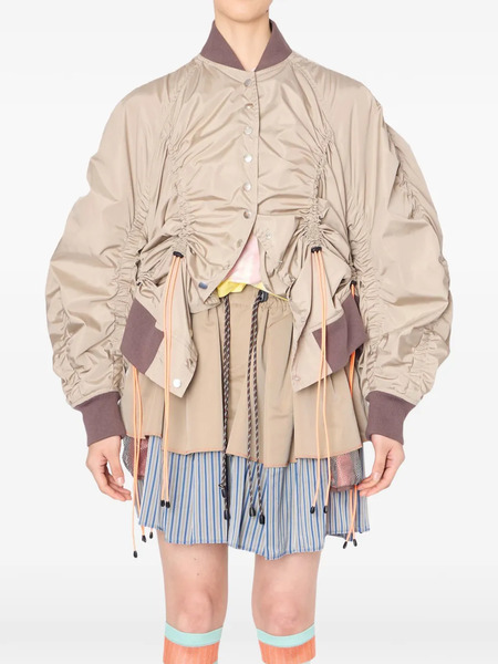 Kolor Gathered Bomber Jacket - Neutrals 