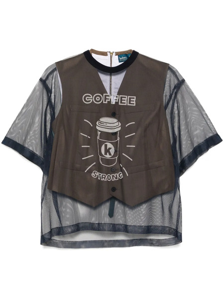  Kolor Graphic-print Top - Blue 