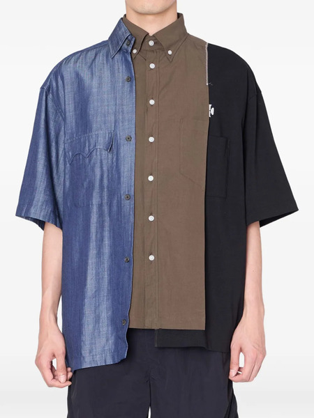  Kolor Patchwork Pocket Shirt - Brown 