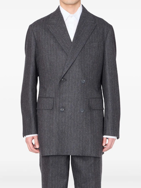  Kolor Pinstripe Double-breasted Blazer - Grey 