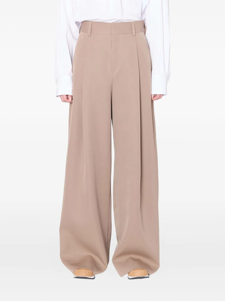  Kolor Pleated-front Palazzo Pants - Brown 