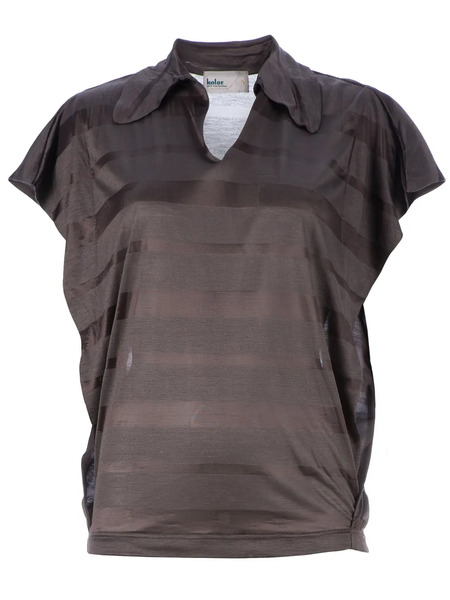  Kolor Striped Open Collar Blouse - Grey 