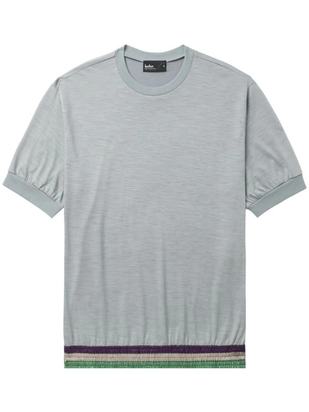  Kolor Striped-trim Knit Top - Grey 