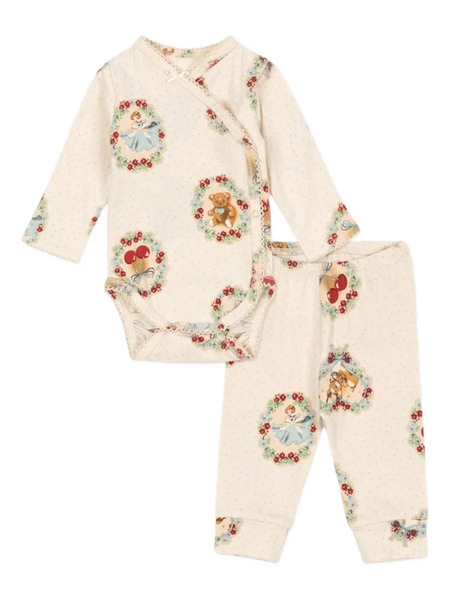  Konges Sløjd Basic Christmas Babygrow Set - Neutrals 