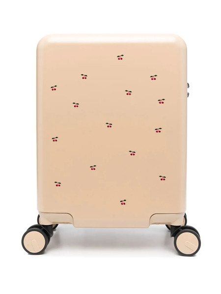  Konges Sløjd Cherry-print Suitcase - Neutrals 