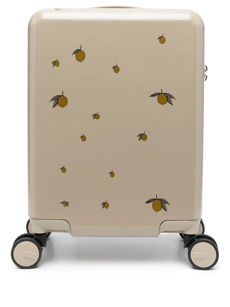  Konges Sløjd Lemon-print Suitcase - Neutrals 