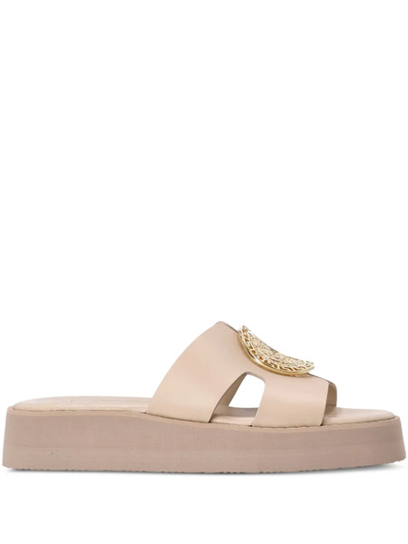  Kotris Sandals Platform Leather Medallion Sandals - Neutrals 