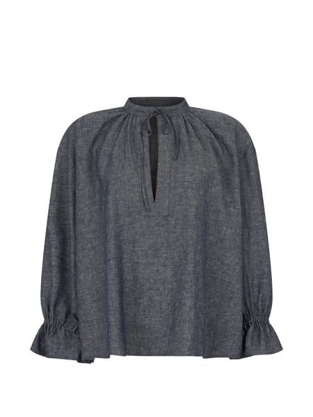  Kristina Ti Denim-effect Blouse - Blue 