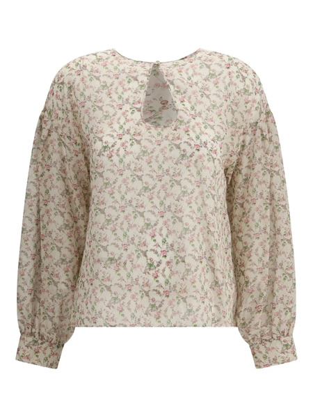  Kristina Ti Floral-print Silk Blouse - Neutrals 
