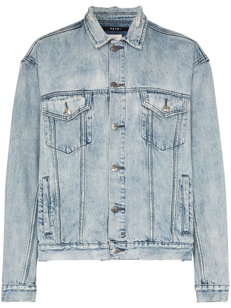  Ksubi Acid-wash Distressed Denim Jacket - Blue 