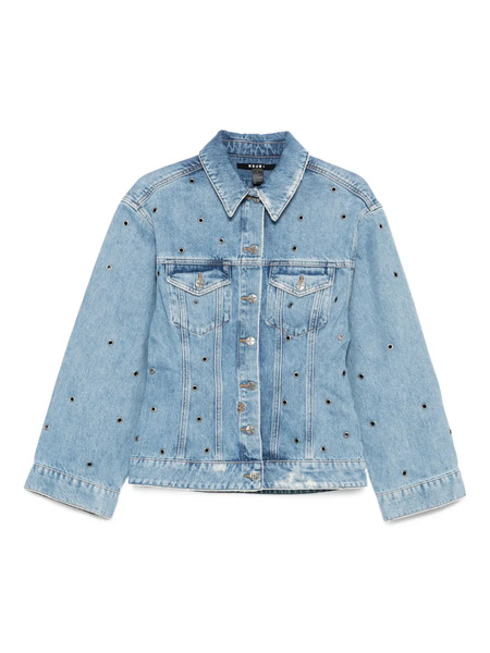  Ksubi Chroma Cinched Eyelet-embellished Denim Jacket - Blue 