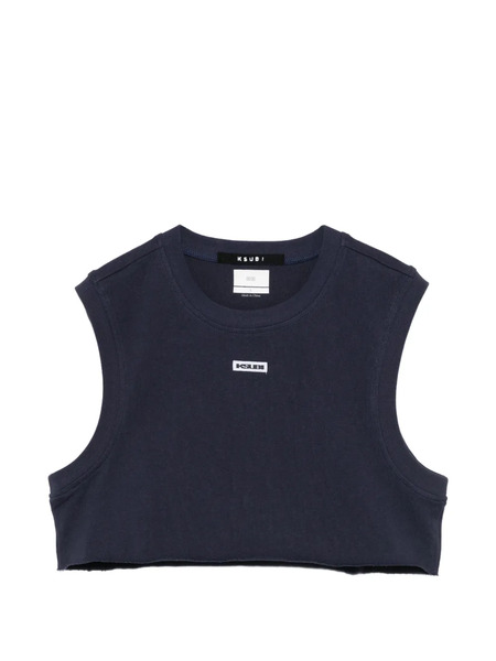  Ksubi Cropped Tank Top - Blue 