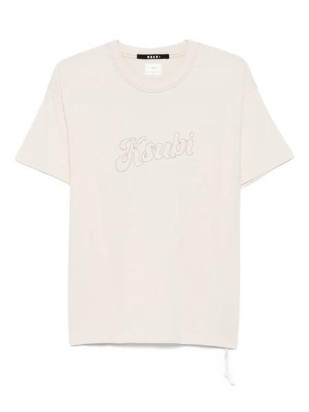  Ksubi Embroidered-logo T-shirt - Neutrals 