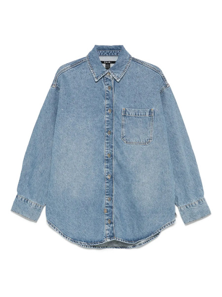  Ksubi Oversized Ls Krystal Komet Long-sleeve Denim Shirt - Blue 