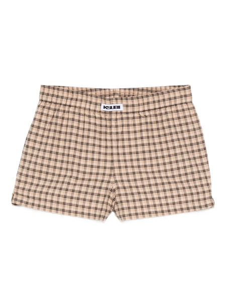  Ksubi Plaid Boxer Shorts - Brown 