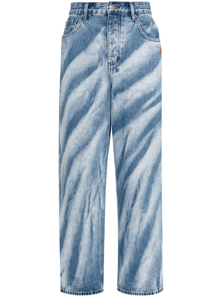 Ksubi Striped Straight-leg Jeans - Blue 