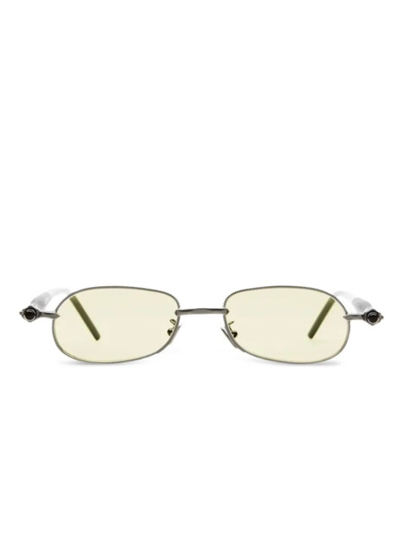  Kuboraum Oval-frame Sunglasses - Silver 