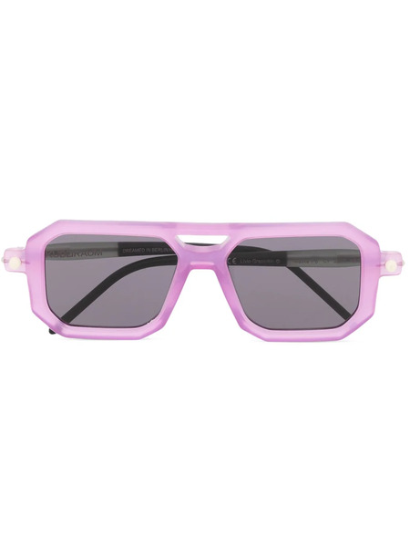  Kuboraum P8 Cy Geometric-frame Sunglasses - Purple 