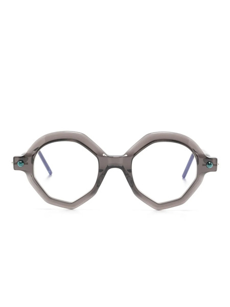  Kuboraum P18 Geometric-frame Glasses - Grey 