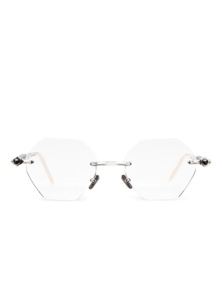  Kuboraum P54 Geometric-frame Glasses - Silver 