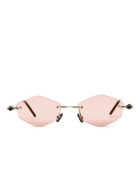  Kuboraum P60 Geometric-frame Sunglasses - Pink 