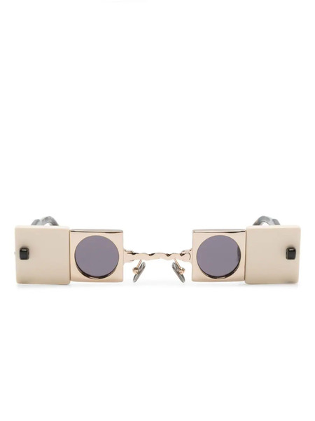  Kuboraum Q50 Geometric-frame Sunglasses - Neutrals 