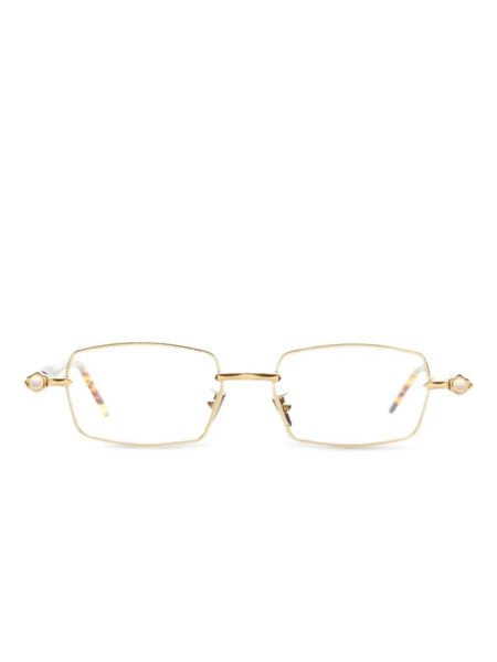  Kuboraum Rectangle-frame Glasses - Gold 
