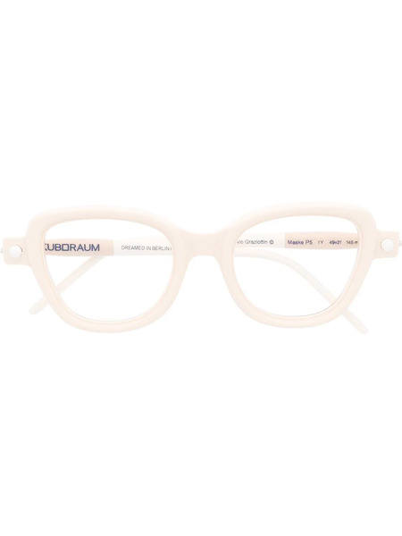  Kuboraum Square-frame Glasses - Neutrals 