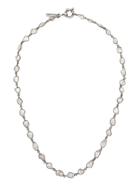  Kundo Crystal Chain Necklace - Silver 