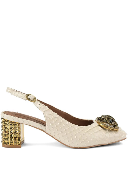  Kurt Geiger London Chelsea Slingback Leather Pumps - Neutrals 
