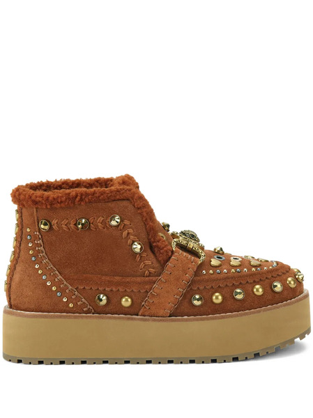  Kurt Geiger London Eagle Head Studded Boots - Brown 