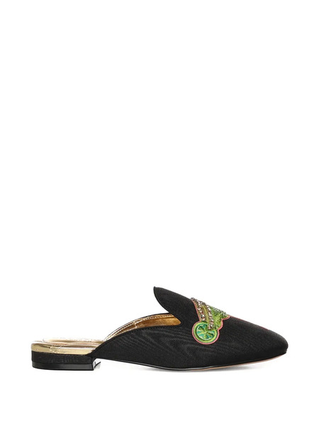  Kurt Geiger London Embroidered Mules - Black 