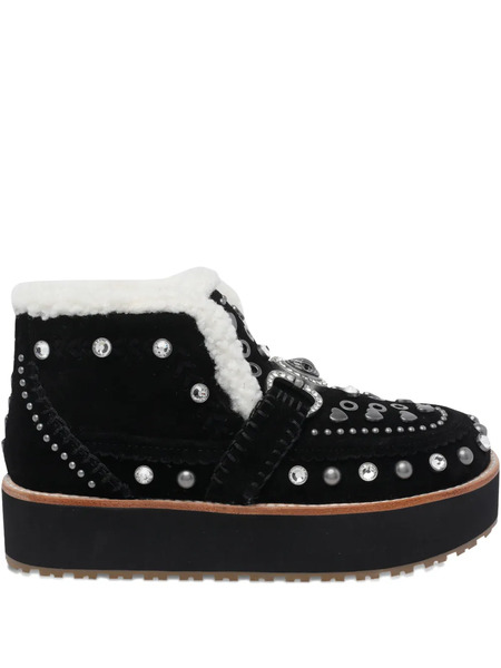  Kurt Geiger London Mansion Cosy Studded Boots - Black 