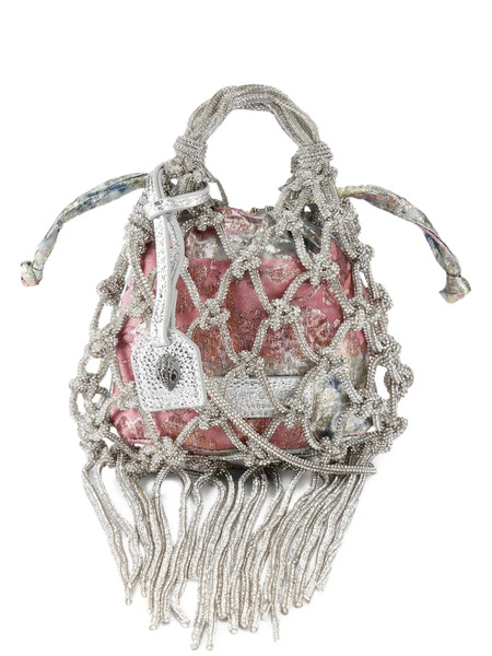  Kurt Geiger London Mini Macrame Handbag - Silver 