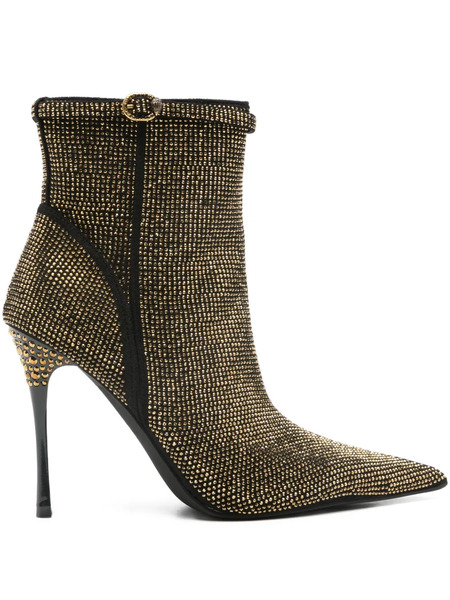  Kurt Geiger London 105mm Studded Buckle Boots - Gold 
