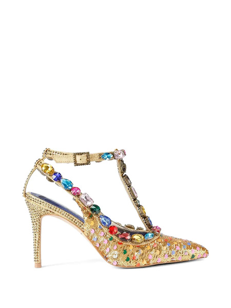 Kurt Geiger London Sequin Embellished Pumps - Gold 