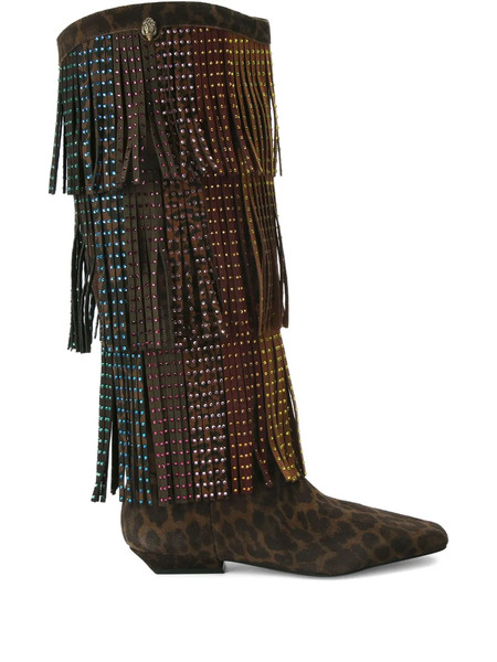  Kurt Geiger London Western Fringe Boots - Brown 