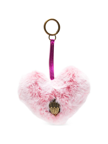  Kurt Geiger Textured-heart Charm - Pink 
