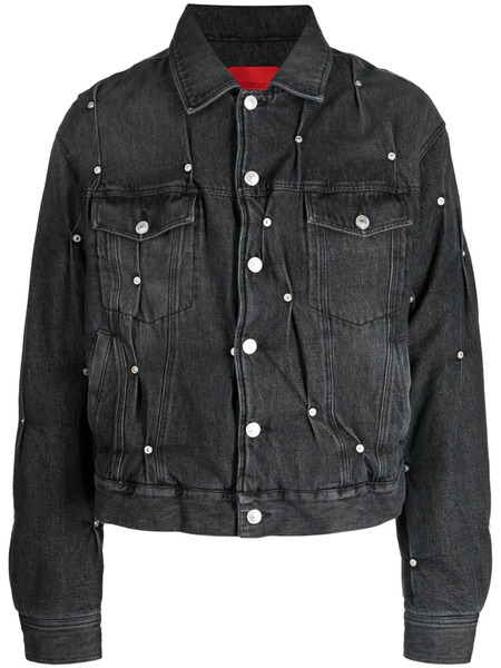  Kusikohc Studded Denim Jacket - Grey 