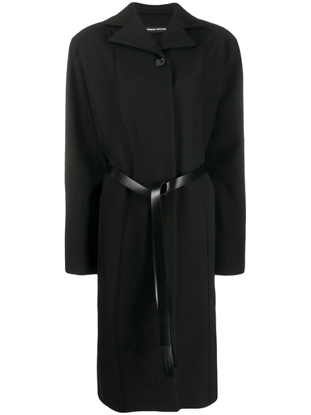  Kwaidan Editions Oversized Belted Coat - Black 