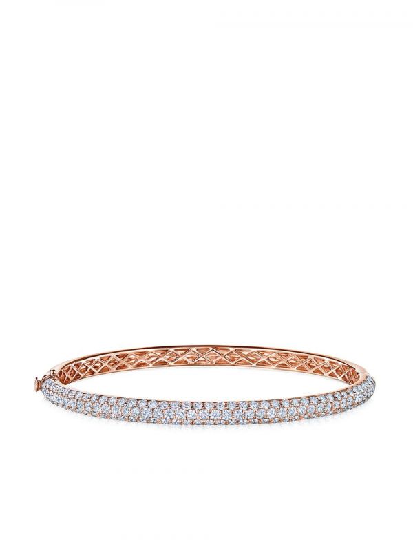  Kwiat 18kt Rose Gold Diamond Moonlight Medium Bangle - Pink 