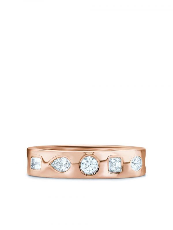  Kwiat 18kt Rose Gold Diamond Stackable Ring - Pink 