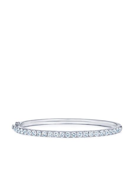 Kwiat 18kt White Gold Diamond Stackable Bangle - Silver 